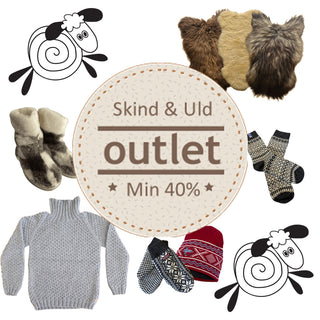 Skind og Uld outlet collage med minimum 40% rabat