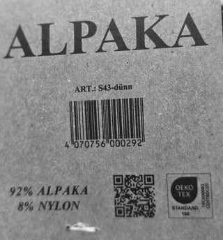Knælange sokker i 92 % Alpakauld - Koks