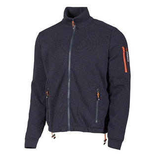 Koksgrå Hadar-windbreaker fra Ivanhoe med høj krave og lynlåslommer, set forfra.