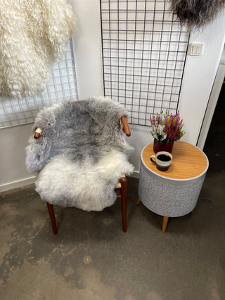 Islandsk lammeskind korthåret grå str S - 1907