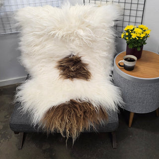 Islandsk lammeskind  naturligt brun str L - 3316